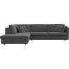 Ecksofa FLEXLUX "Lovane, elegant und zeitlos, bequem, L-Form", grau (dervit grau), B:328cm H:84cm T:272cm, 100% Polyester, Sofas, Weich & anschmiegsam, große Sitztiefe auf Kaltschaum, Dekokissen inkl.