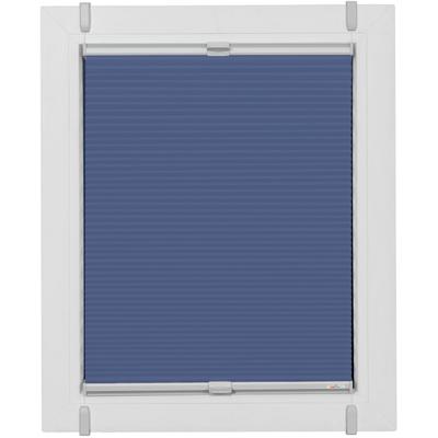Plissee SUNLINES "Start-up Style Honeycomb", blau (dunkelblau, silberfarben, silberfarben), B:41cm H:115cm, Obermaterial: 100% Polyester, Plissees, verspannt mit Simply-Fix Klemmträger, Wabenplissee, nach Maß Image