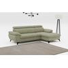 Ecksofa COTTA "Hudson L-Form", grün, B:261cm H:100cm T:166cm, Sofas, mit Kopfteilverstellung, wahlweise mit Bettfunktion & Bettkasten