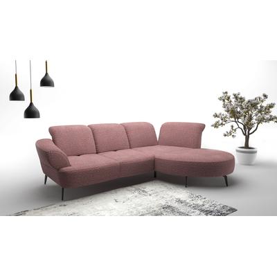 Ecksofa SIT & MORE "Dance, L-Form, inkl. Sitztiefenverstellung", lila (aubergine), B:313cm H:91cm T:208cm, 100% Polyester, Sofas, inkl. Click&Seat, optional mit Kopfteilverstellung Image
