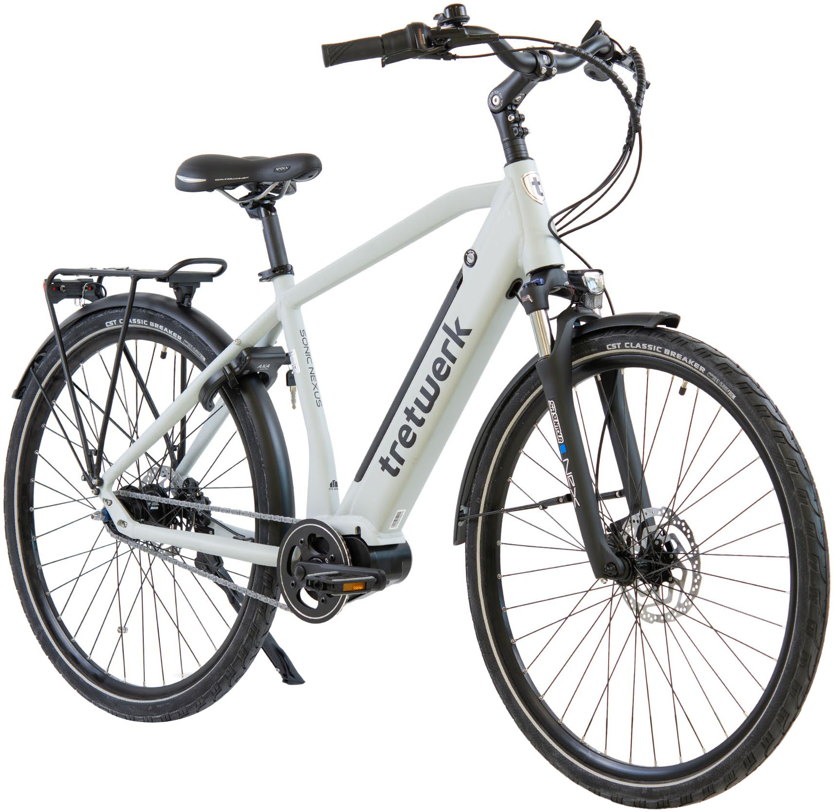 E-Bike TRETWERK "Sonic Nexus" Gr. 50, weiß, Elektrofahrräder, 50cm, 28 Zoll (71,12cm), Pedelec, Elektrofahrrad für Damen u. Herren Image