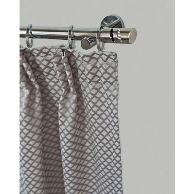 Gardinenstange GARESA "BOSTON", silber (silberfarben), L:340cm Ø:20mm, Gardinenstangen, Vorhanggarnitur, verlängerbar, Glitzerstein, edelstahl optik, m.Ringe Image
