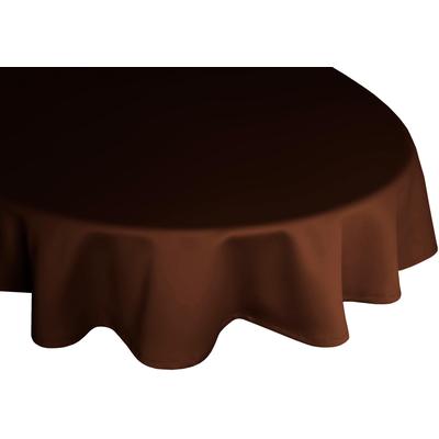Tischdecke WIRTH "NEWBURY" Gr. 2, braun, B:130cm L:190cm, Polyester, Baumwolle, Tischdecken, oval Image