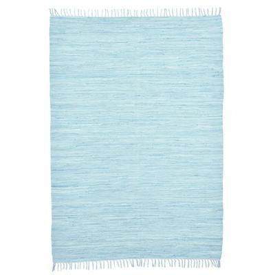 Teppich HEINE HOME Gr. 6, blau (hellblau), B:160cm H:5mm L:230cm, Baumwolle, Teppiche Image