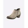 Stiefelette HEINE, Damen, Gr. 40, grau (taupe), Leder, Glattleder, Rindsleder, sportlich, Schuhe