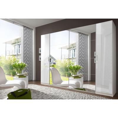 Schwebetürenschrank WIMEX "Lotto", weiß (weiß, hochglanz weiß), B:315cm H:210cm T:65cm, Schränke Image
