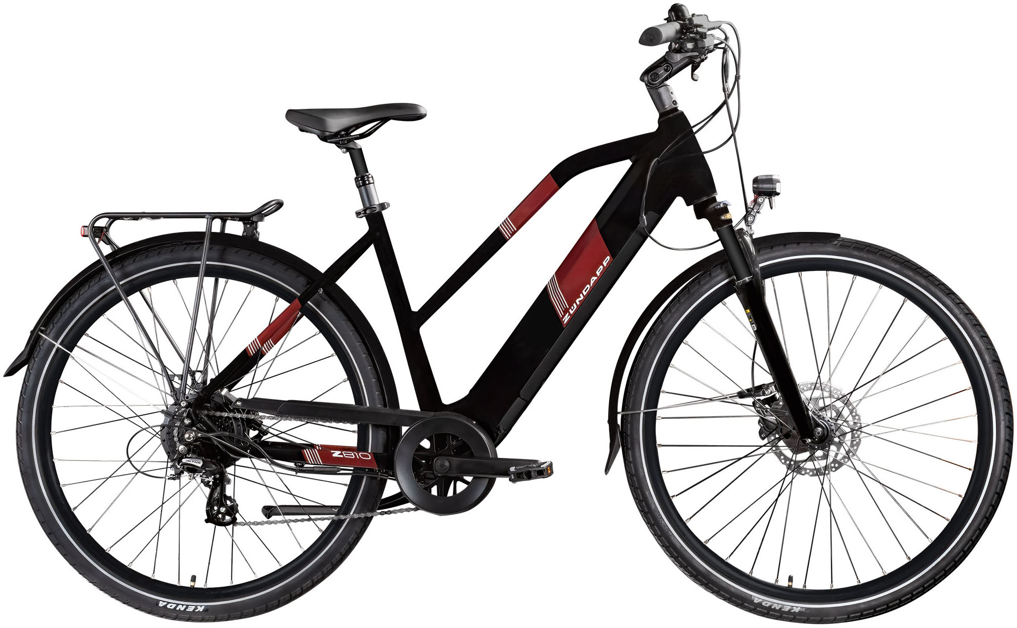 E-Bike ZÜNDAPP "Z810" Gr. 50, schwarz (schwarz, rot), Elektrofahrräder, 50cm, 28 Zoll (71,12cm) Image