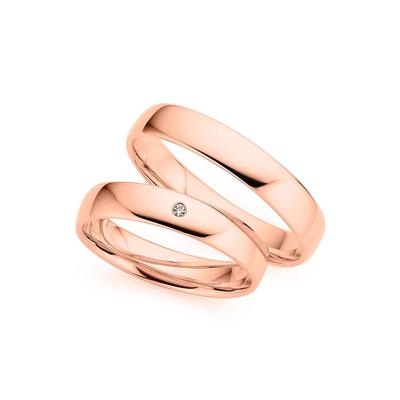 Trauring PHÖNIX "Schmuck Geschenk Gold 333 Trauring Ehering LIEBE versch. Varianten" Gr. 71, rosa (roségoldfarben), Fingerringe, 71, ohne Brillant, Roségold 333, 4,0mm, Rosu00e9gold 333, Made in Germany, wahlweise mit oder ohne Brillant Image