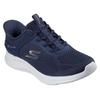 Slip-On Sneaker SKECHERS "SKECH-LITE PRO 2.0", Damen, Gr. 37, blau (navy), Textil, sportlich, Schuhe, Freizeitschuh, Slipper mit Slip-Ins