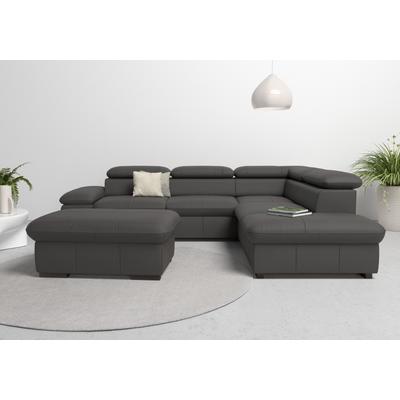 Ecksofa HOME AFFAIRE "Alberto L-Form", braun (mokka), B:272cm H:73cm T:226cm, Luxus-Microfaser Lederoptik (100% Polyester), Luxus-Microfaser weich (9)0% Polyester / 10% Polyamid, Luxus-Microfaser Vintageoptik (100% Polyester), Microfaser... Image
