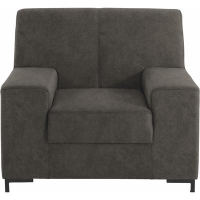 Sessel DOMO COLLECTION "Ledas kubisch und komfortabel, flache Armlehnen, eleganter Fuß", grau, B:100cm H:83cm T:88cm, 100% Polyester, Sessel, Polstersessel, in vielen Farben erhältlich Image