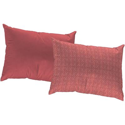 Dekokissen ADAM "Graphic Ventus", rot (dunkelrot, gemustert), B:60cm L:40cm, Baumwolle, Dekokissen_Sitzkissen_Kissenhüllen, mit feiner Struktur, Wendekissenhülle ohne Füllung, 1 Stück Image