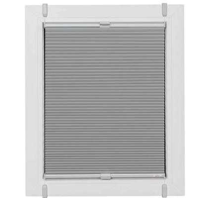 Wabenplissee SUNLINES "One Size Style Honeycomb VD", grau (grau, grau, grau), B:110cm H:190cm, Obermaterial: 85% Polyester, 15% sonstige Fasern, Plissees, Zubehörfarbe grau, zum Klemmen Image
