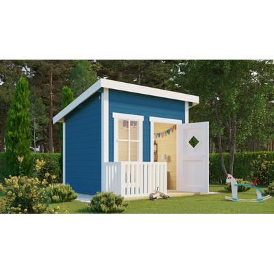 Spielhaus NORDIC HOLZ "FLIPP", blau (lichtblau), B:230cm H:188,1cm T:190,6cm, Holz, Spielhäuser, BxTxH: 230x191x188 cm
