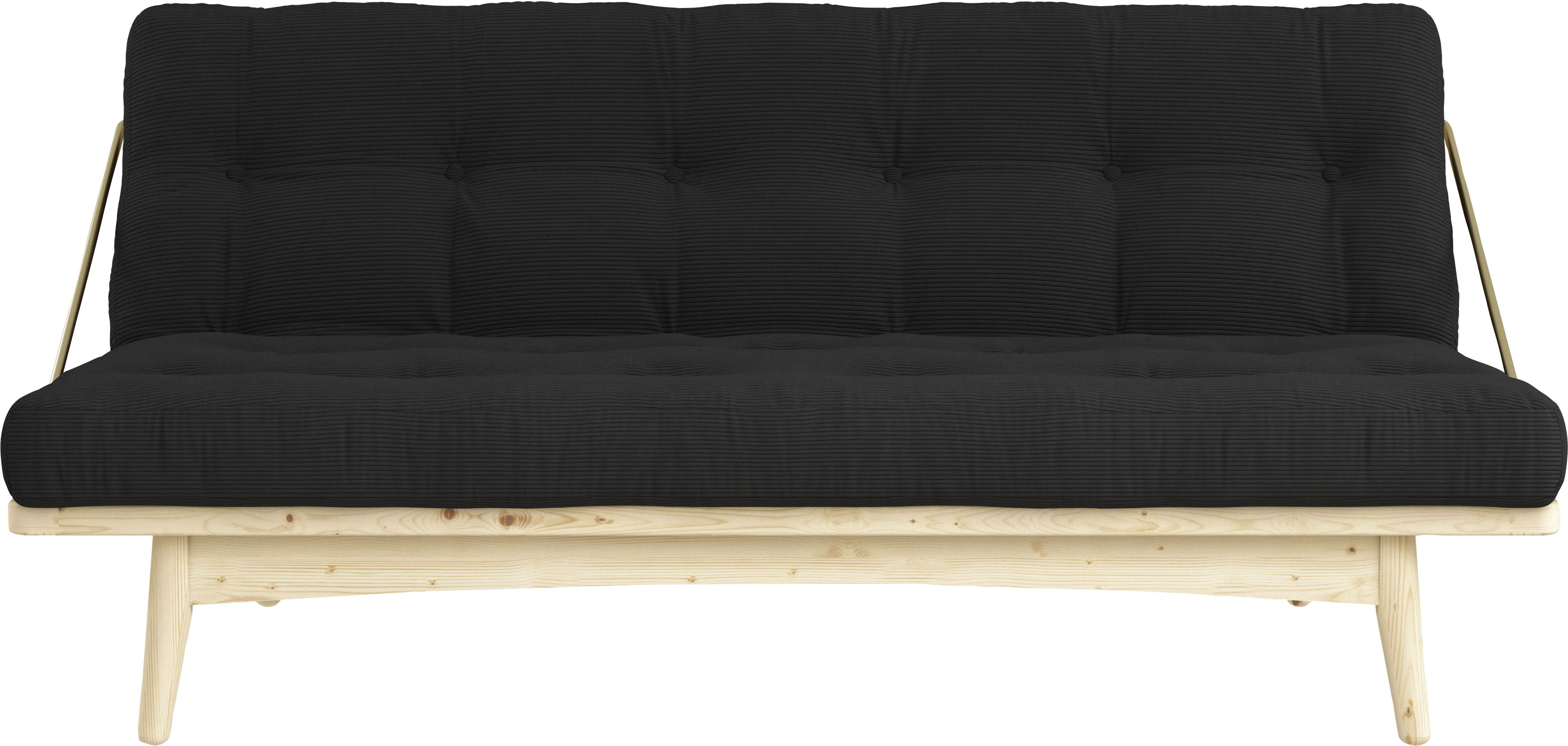 Schlafsofa KARUP DESIGN "Folk", braun, B:190cm H:90cm T:130cm, 100% Polyester, Sofas, aus massiven Kiefernholz, inkl. Futonmatratze
