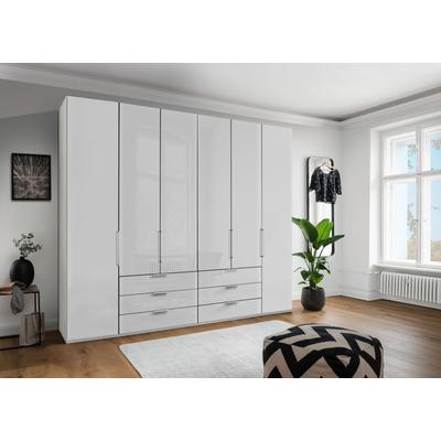 Drehtürenschrank WIEMANN "Monaco", weiß (weiß, glas weiß), B:246,9cm H:216cm T:58cm, Holzwerkstoff, Floatglas, Schränke, mit Glasfront sowie hochwertige Beschläge inkl. Dämpfung Image