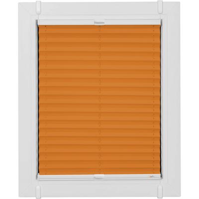 Plissee SUNLINES "One Size Style Crepe", orange (orange, weiß, weiß), B:35cm H:210cm, Obermaterial: 85% Polyester, 15% sonstige Fasern, Plissees, Zubehörfarbe weiß, zum Klemmen Image