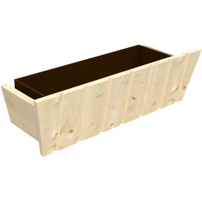 Blumenkasten SKANHOLZ, beige (natur), B:67cm H:20cm T:27cm, Holzwerkstoff, Pflanzgefäße, für Gartenhäuser, 67 x 25 x20 cm, aus Holz