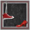Glasbild ARTLAND "Die roten Schuhe", rot (farbe bild(er): rot), B:20cm H:20cm, Bilder, in verschiedenen Größen