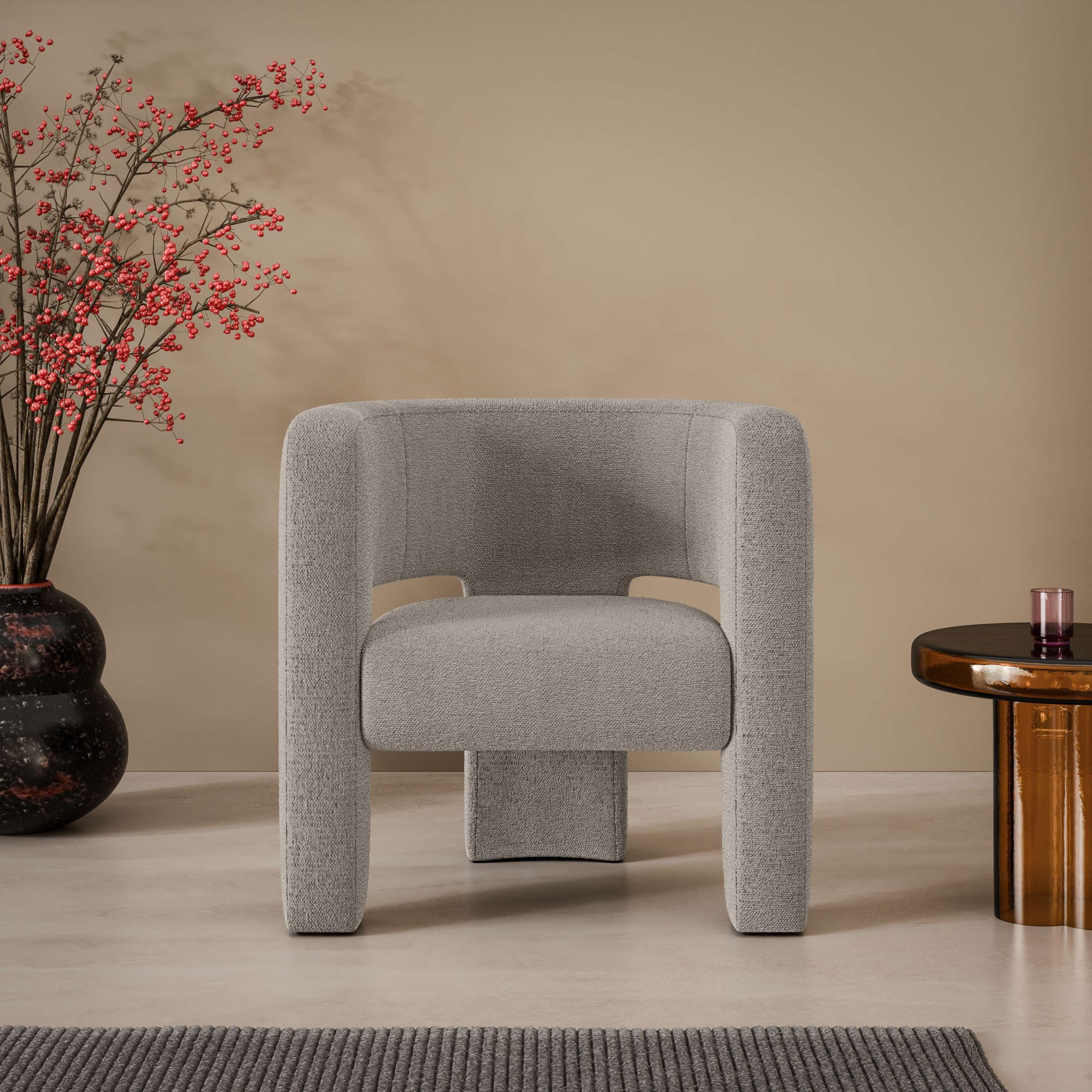 Sessel "Ohrensessel SELMIA Moderner Lounge-Sessel Einzelsitz, B/T/H 73/62/76cm", grau (taupe), B:73cm H:76cm T:62cm, 100% Polyester, LEGER HOME BY LENA GERCKE, Sessel, Lounge-Sessel, Relaxsessel/Lehnstuhl, erhältlich in trendigen Stoff- und...