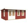 Gartenhaus LASITA MAJA "BARUDA", rot (schwedenrot), Fußboden im Gartenhaus, Massivholzdach, Holzwerkstoff, Gartenhäuser