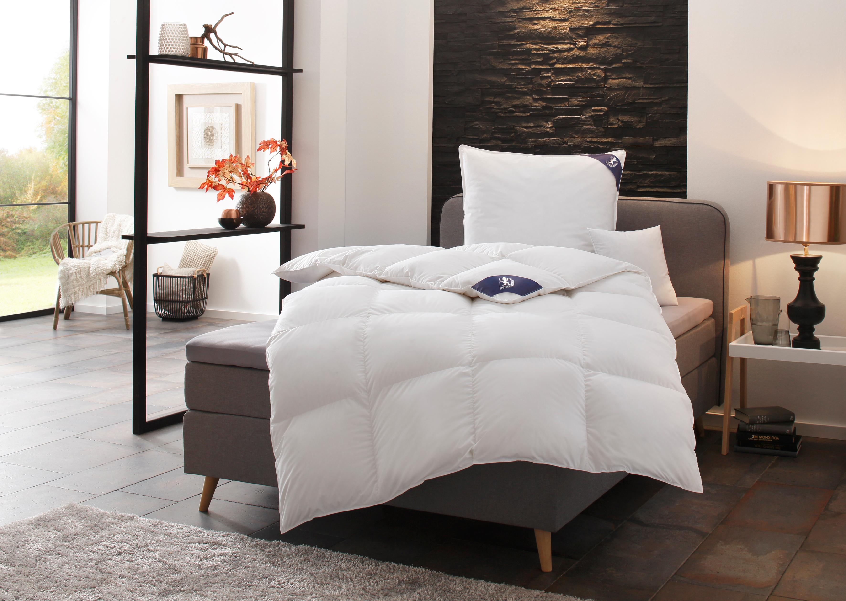 Daunenbettdecke SPESSARTTRAUM "First Class", weiß, B:135cm L:200cm, Bezug: 100% Baumwolle. Füllung: 90% Daunen, 10% Federn, Bettdecken, 5 Wärmeklassen & 6 Größen, Bestseller Image