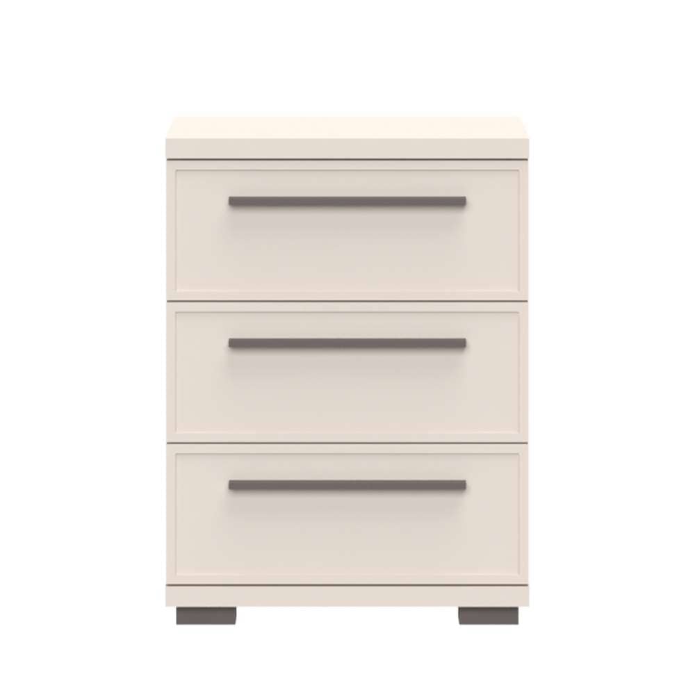 Nachtkonsole PLACES OF STYLE "Opera Nachtkommode, Nachttisch, 2 oder 3 Schubladen, Made in Europe", beige (cashmere farbe), B:45cm H:61cm T:40cm, FSC-zertifizierter Holzwerkstoff, Sideboards, Nachtkonsole, UV lackiert, Soft Close Funktion, ideal...