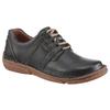Schnürschuh JOSEF SEIBEL "Neele 44", Damen, Gr. 37, blau (dunkelblau), Leder, casual, Schuhe, Freizeitschuh, Komfortschuh mit Wechselfußbett aus Leder