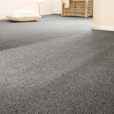 Teppichboden ANDIAMO "Bruce, Schlinge", grau (dunkelgrau), B:400cm H:4mm L:1500cm, Kunstfaser, Teppiche, meliert. Breite 400 cm, Wohnzimmer, strapazierfähig & robust Image