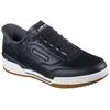 Slip-On Sneaker SKECHERS "RECOIL", Herren, Gr. 39, schwarz-weiß (schwarz, weiß), Leder, Lederimitat, sportlich, Schuhe, Slipper, Sneaker, Freizeitschuh mit Slip-ins