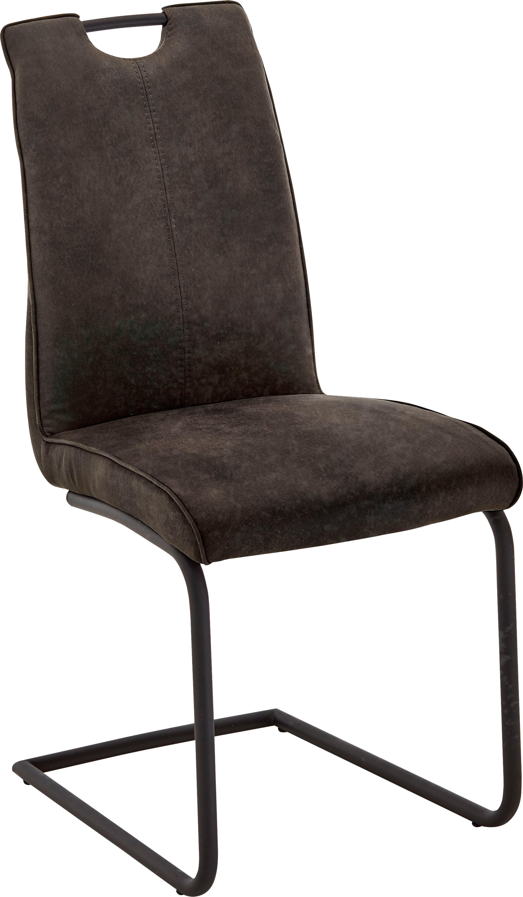 Freischwinger NIEHOFF SITZMÖBEL "Finja", grau (anthrazit, schwarz), Polyester, Stühle, Freischwinger