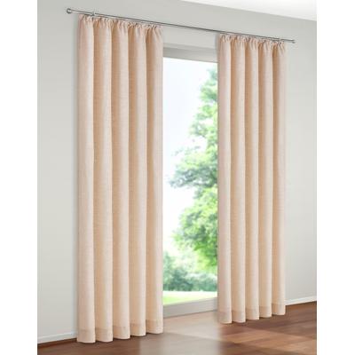 Vorhang WIRTH "Trondheim 234 g/m²" Gr. 5, beige (natur), B:132cm H:225cm, Chenille, Polyacryl, Gardinen Image