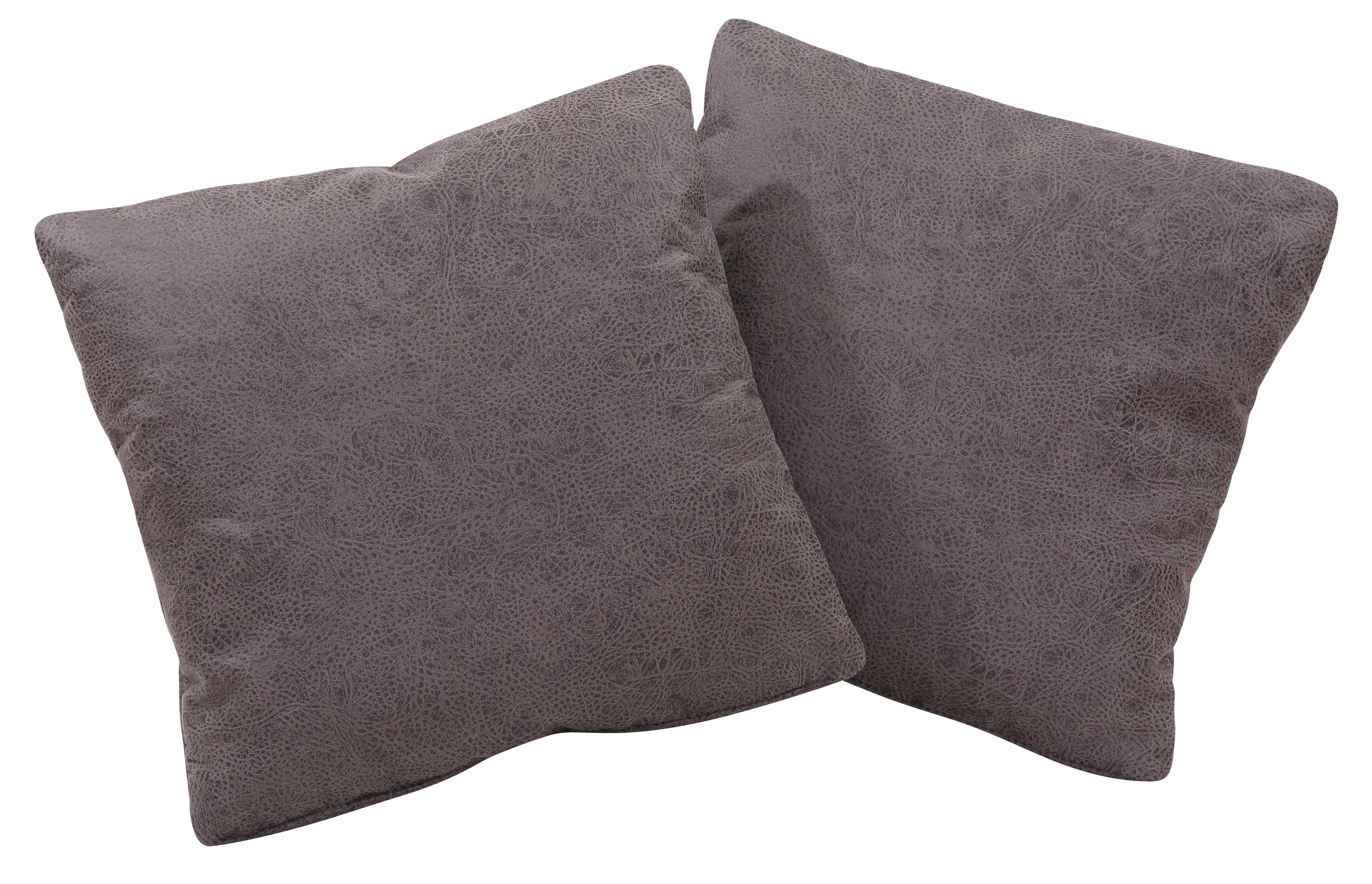 Sofakissen HOME AFFAIRE "Palmera, B: 45 cm", grau (anthrazit), B:45cm H:45cm T:15cm, Obermaterial: 100% Polyester, Polsterauflagen, Set: 2 Stück, passend zur Serie