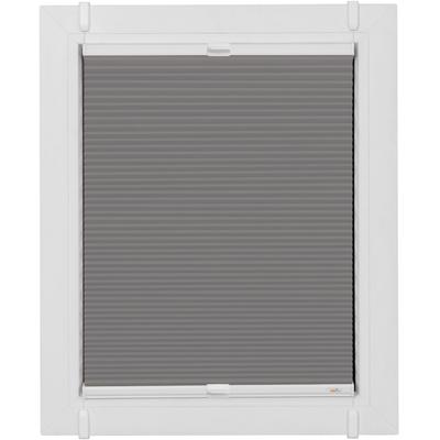 Plissee SUNLINES "Start-up Style Honeycomb", grau (grau, weiß, weiß), B:64cm H:95cm, Obermaterial: 100% Polyester, Plissees, verspannt mit Simply-Fix Klemmträger, Wabenplissee, nach Maß Image