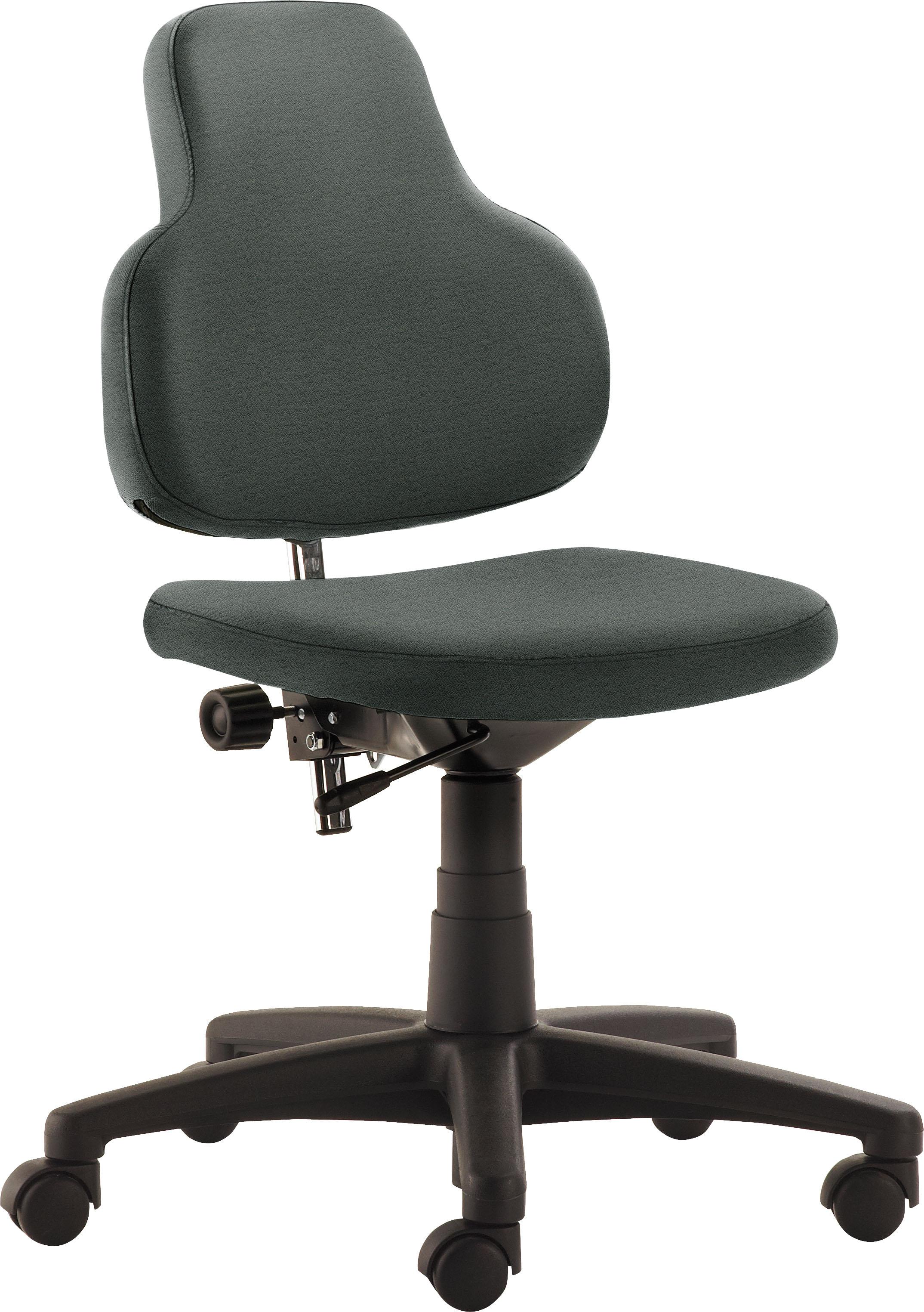 Bürostuhl MAYER SITZMÖBEL "Kinderdrehstuhl myONE", grau (grau, schwarz), B:64cm H:94cm T:60cm, Kunststoff, Polyester, Stühle, Bürostuhl Bürodrehstuhl, mitwachsend