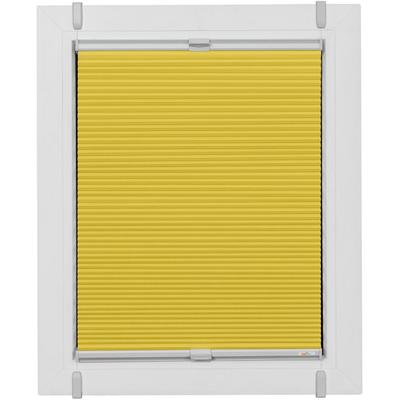 Plissee SUNLINES "Start-up Style Honeycomb", gelb (senf, weiß, weiß), B:42cm H:155cm, Obermaterial: 100% Polyester, Plissees, verspannt mit Simply-Fix Klemmträger, Wabenplissee, nach Maß Image
