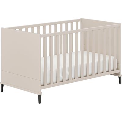 Babybett HOME AFFAIRE "ARI", beige (cashmere, beige), B:77cm H:82cm L:146cm, Babybetten, 4-fach höhenverstellbar, umbaubar zum Juniorbett Kindersofa