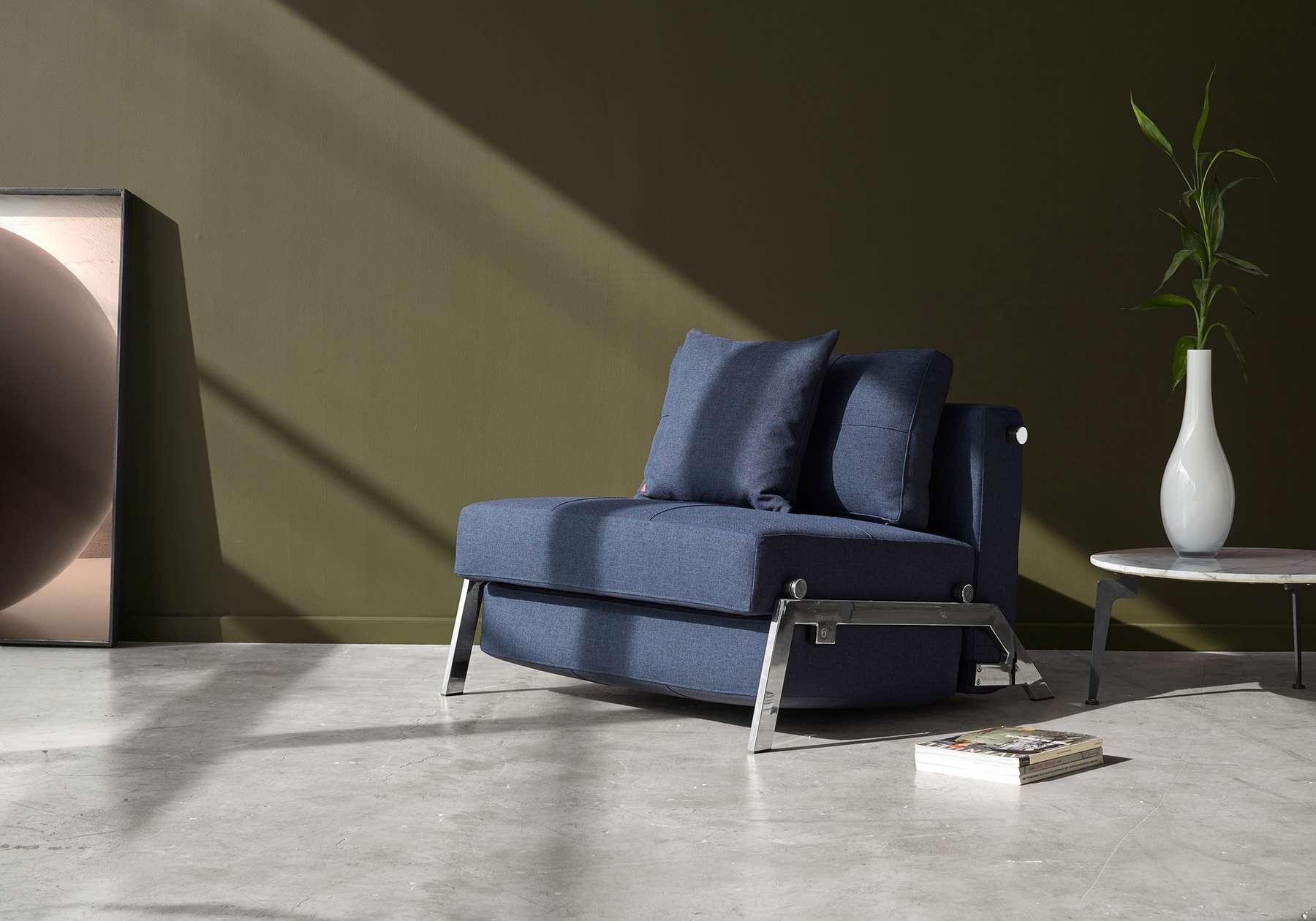 Sessel INNOVATION LIVING ™ "CUBED Schlafsessel", blau, B:95cm H:79cm T:103cm, Sessel