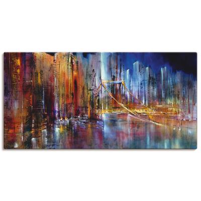 Wandbild ARTLAND "Stadtansicht I", bunt (farbe bild(er): bunt), B:150cm H:75cm, Bilder, als Alubild, Outdoorbild, Leinwandbild, Wandaufkleber, versch. Größen Image