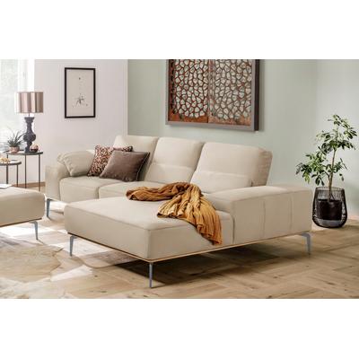Ecksofa W.SCHILLIG "run, Designsofa mit tollem Sitzkomfort, bequem, L-Form", beige (elfenbein z73), B:279cm H:88cm T:178cm, Longlife Xtra-Leder Z73: Naturwalkleder der Luxusklasse aus den erlesensten Rohhäuten. Hautstärke 1, 1 u2013 1, 3 mm,... Image
