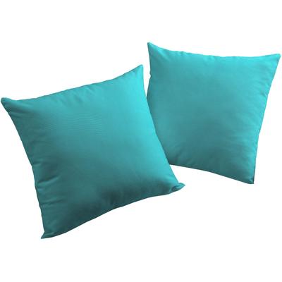 Dekokissen ADAM "Uni Collection", blau (türkis, unifarben), B:50cm L:50cm, Baumwolle, Dekokissen_Sitzkissen_Kissenhüllen, im Uni Design, Kissenhülle ohne Füllung, 1 Stück Image