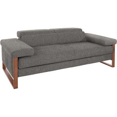 2-Sitzer W.SCHILLIG "finn", grau (grau s22), B:210cm H:71cm T:106cm, Flachgewebe S22 (100% Polyester), Stoff S37 (100% Polyester), Longlife Xtra-Leder Z59: Glattleder mit modischer Prägung. Hautstärke 0, 9 - 1, 1 mm, Sofas, German Design Award 2016,... Image