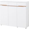 Schuhschrank INNOSTYLE "Memphis Schuhschrank, 120x107x38cm (B/H/T)", weiß, B:120cm H:107cm T:38cm, ABS-Kunststoff, Dekorfolie, Holzwerkstoff, MDF, Schränke