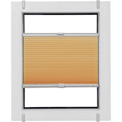 Wabenplissee SUNLINES "One Size Style Honeycomb TL", rot (apricot, grau, grau), B:75cm H:210cm, Obermaterial: 85% Polyester, 15% sonstige Fasern, Plissees, Zubehörfarbe grau, zum Klemmen Image