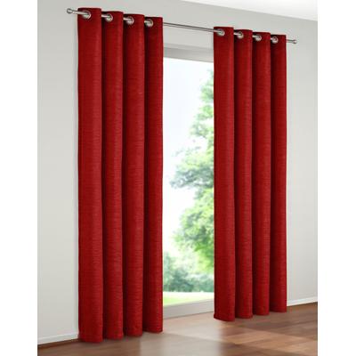 Vorhang WIRTH "Trondheim 328 g/m²" Gr. 6, rot, B:132cm H:245cm, Chenille, Polyacryl, Gardinen Image