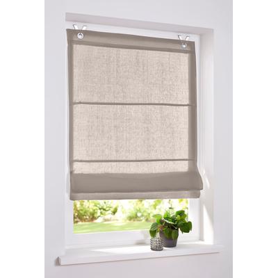Raffrollo HEINE HOME Gr. 4, grau (taupe), B:100cm H:140cm, Raffrollos Image