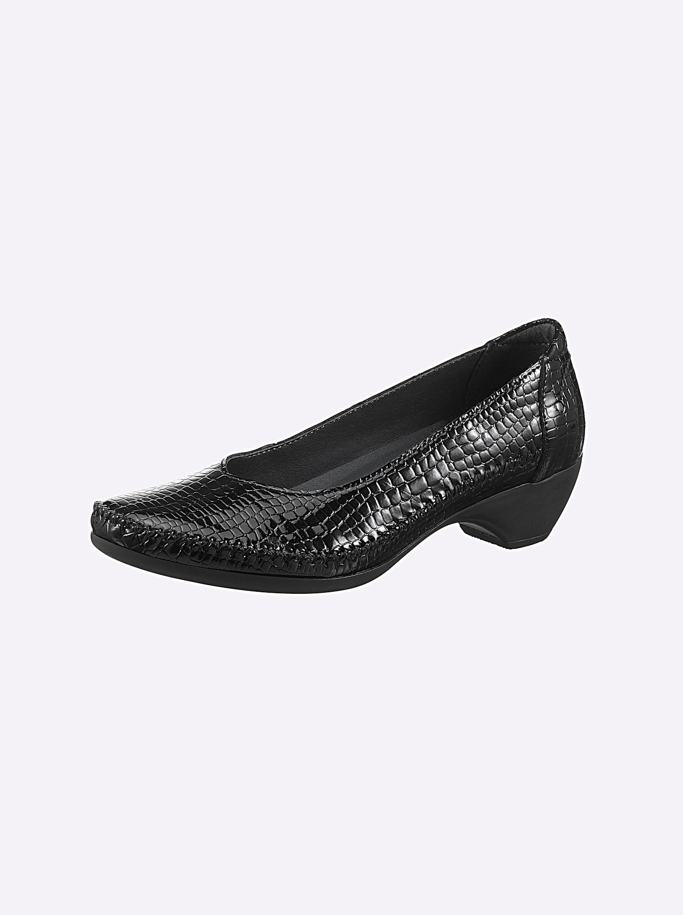 Pumps CASUAL LOOKS, Damen, Gr. 36, schwarz, Lackleder, Schuhe
