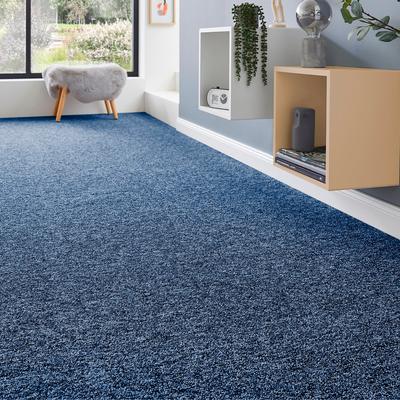 Teppichboden ANDIAMO "Matz, Schlinge, Made in Belgium", blau, B:500cm H:6mm L:1000cm, Kunstfaser, Teppiche, meliert, Breite 400 cm oder 500 cm, strapazierfähig & pflegeleicht Image