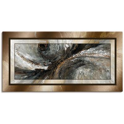 Wandbild ARTLAND "Gold Abstrakt 2", gold (farbe bild(er): goldfarben), B:100cm H:50cm, Bilder, als Alubild, Outdoorbild, Leinwandbild, Poster in verschied. Größen Image