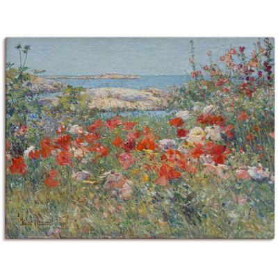 Wandbild ARTLAND "Celia Thaxters Garten 1890.", rot (farbe bild(er): rot), B:80cm H:60cm T:1,8cm, Canvas, Leinwand, Bilder, als Leinwandbild, Poster, Wandaufkleber in verschied. Größen Image